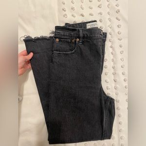 Abercrombie 90s Ultra High Rise Straight Jean - Black